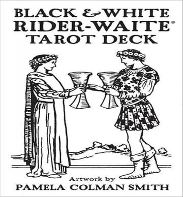 Portada de Black & White Rider Waite Tarot Deck, De Boginski Barbessi Jody. Editorial Us Games En Inglés, 2023