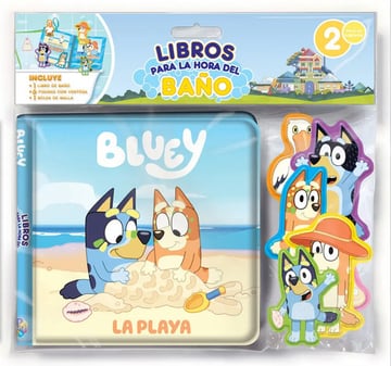 Portada de Bluey Libro Impermeable  Juego Baño Ducha