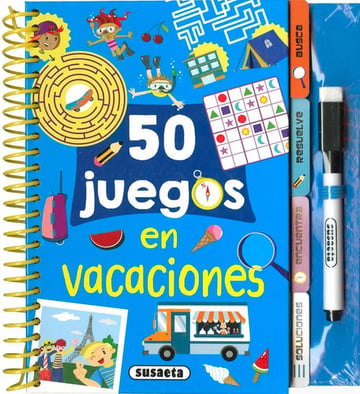 Portada de 50 Juegos Vacaciones  Niños Actividades Familia