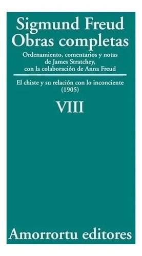 Portada de Sigmund Freud Obras Completas Tomo 8