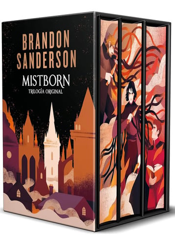 Portada de Sanderson Mistborn Trilogía Estuche Cantos Pintados
