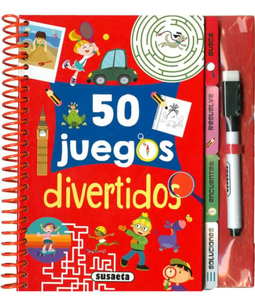 Libro 50 Juegos Divertidos Sopas Crucigramas Laberintos, De Varios Autores. Editorial Susaeta, Tapa Dura ( 2024)