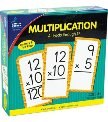 Carson Dellosa Flash Cards Multiplication Tablas 1 A 12