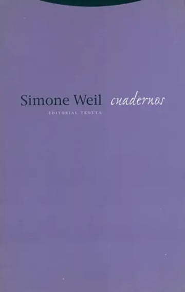 Simone Weil Cuadernos, De Simone Weil. Editorial Trotta, Tapa Blanda, Edición 1 En Español, 2001