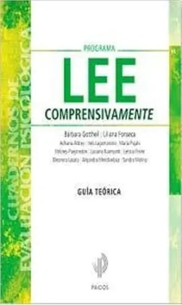 Programa Lee Comprensivamente Guía Teórica: Sin Datos, De Bárbara Gottheil Y Otros. Serie Sin Datos, Vol. 0. Editorial Paidós, Tapa Blanda, Edición Sin Datos En Español, 2011