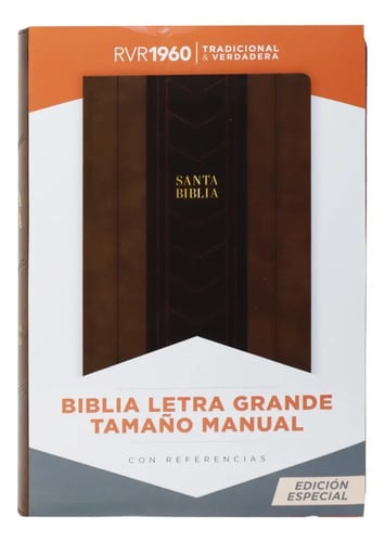 Biblia Letra Grande Tamaño Manual Edición Especial Marrón, De Reina Valera 1960. 1, Vol. 1. Editorial Holman, Tapa Blanda, Edición Holman En Español, 1960