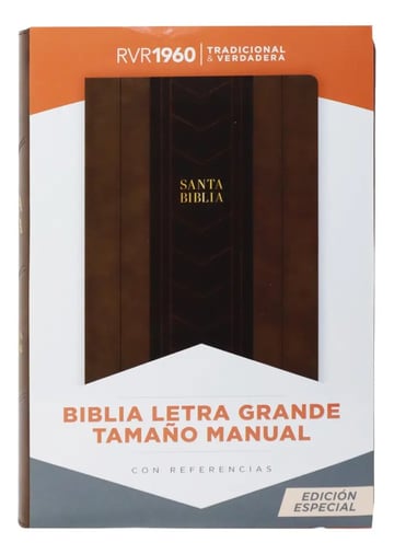 Biblia Letra Grande Tamaño Manual Edición Especial Marrón, De Reina Valera 1960. 1, Vol. 1. Editorial Holman, Tapa Blanda, Edición Holman En Español, 1960
