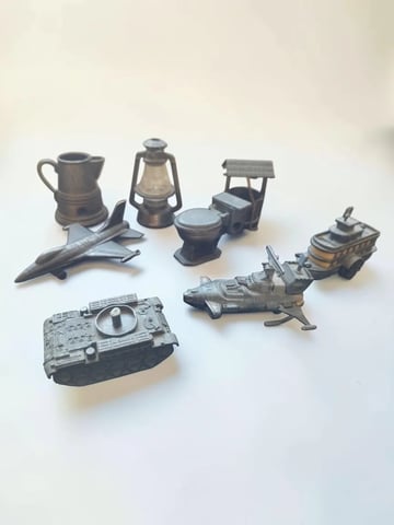 Sacapuntas Vintage Lote 8 Avion Barco Tanque Farol Hong Kong