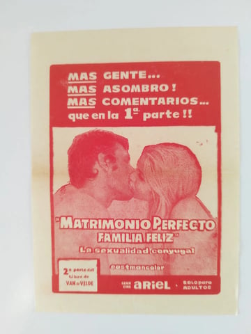 Volante Cine Antiguo Matrimonio Perfecto Gran Cine Ariel Uru