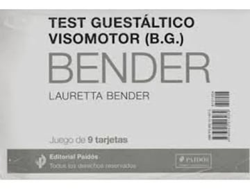 Test Guestaltico Visomotor-juego Tarjeta Bender Nv