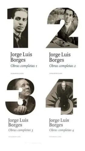 Libros - Obras Completas 1 2 3 4 Jorge Luis Borges Tapa Dura