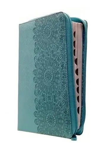 Libro - Biblia Letra Grande Cierre Índice Turquesa Reina Val