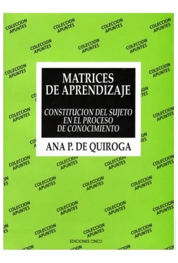 Libro Ana Quiroga Matrices De Aprendizaje Psicología Social