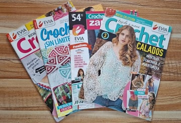 Pack 4 Revistas Crochet Calados, Zapatos, Crochet Sin Límite