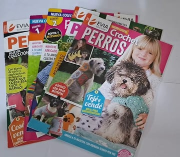Pack 5 Revistas De Crochet Para Perros Tejido Mascotas