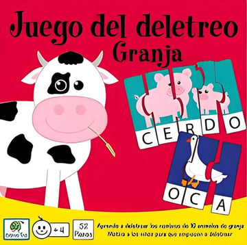 Juego Del Deletreo - Granja - 3 Puzzle Leer Escribir 3 A 6 A