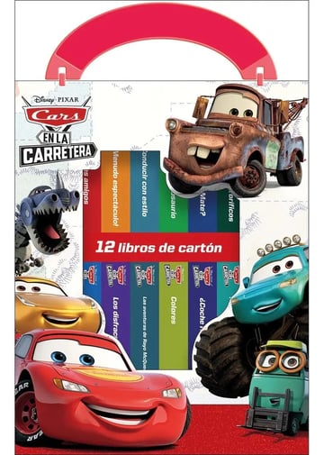 Cars En La Carretera: 12 Libros De Cartón, De Disney. Cars, Vol. 12. Editorial Pi Kids, Tapa Dura En Español