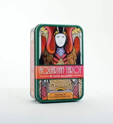 Aquarian Tarot In A Tin: Aquarian Tarot In A Tin, De David Palladini. Editorial U.s. Games Systems, Tapa Dura, Edición 2016 En Inglés, 2016