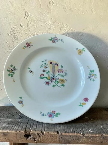 Plato Limoges Union Ceramique 31 Cm Floral
