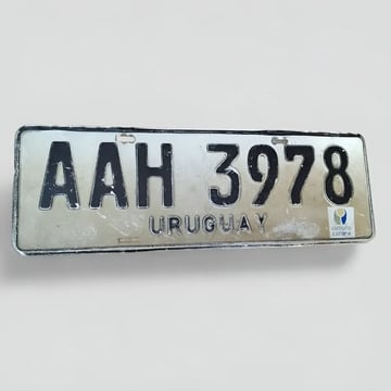 Matrícula Antigua Uruguay Aah 3978 Coleccionismo Vintage