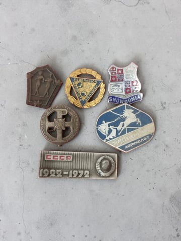 Pines Antiguos Esmaltados Lote Coleccion Soviet Turismo Pins