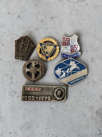 Pines Antiguos Esmaltados Lote Coleccion Soviet Turismo Pins