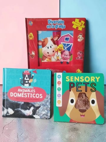 Pack Infantil Animales Granja Y Mascotas X3