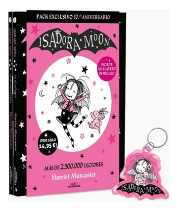 Isadora Moon Pack Exclusivo 10o Aniversario 2 Libros-llavero