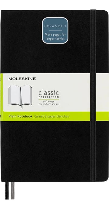 Moleskine Libreta Clasica Expanded Negra L Lisa Tapa Blanda