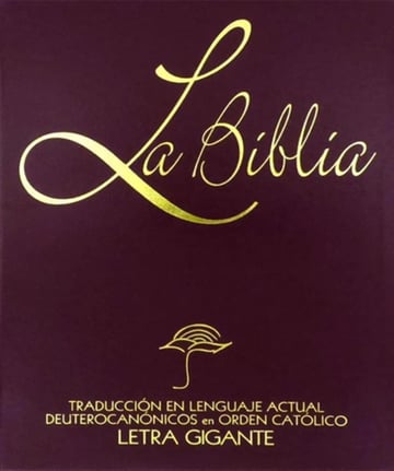 La Biblia - Letra Grande Imitación Piel Color Vino