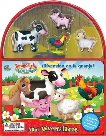 Amigos De La Granja  Diverti-libros Con Figuras Y Escenario