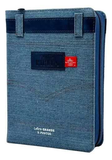 Biblia Rvr 1960 Letra Grande Jean Con Cierre Y Cinturón