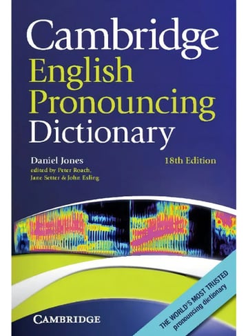 Libro Cambridge English Pronouncing Dictionary 18 Edition