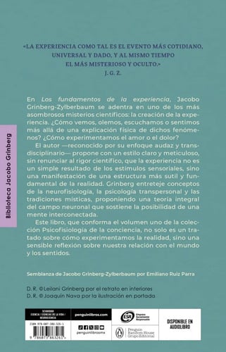 Libro Psicofisiología De La Conciencia 1. Los Fundamentos De La Experiencia, De Jacobo Grinberg-zylberbaum (autor), Vol. 1. Editorial Penguin Random House, Tapa Blanda (2025)
