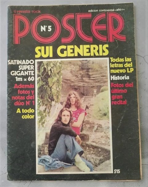 Sui Generis Poster Revista Rock Mick Jagger Material Grafico