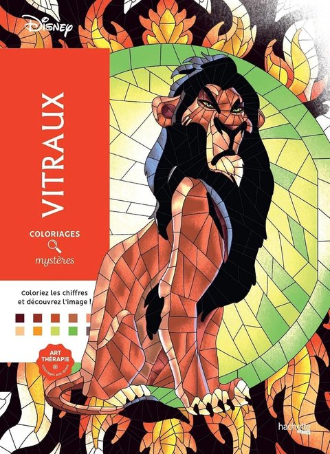 Disney Vitraux Libro Misterio Para Colorear Por Números