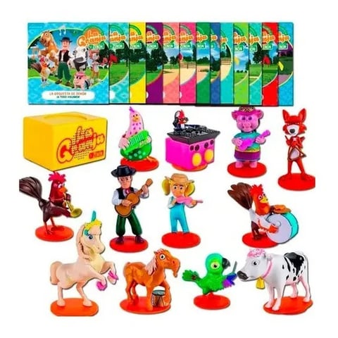 Audiocuentos La Granja De Zenon Kit X12 Figuras + Parlante