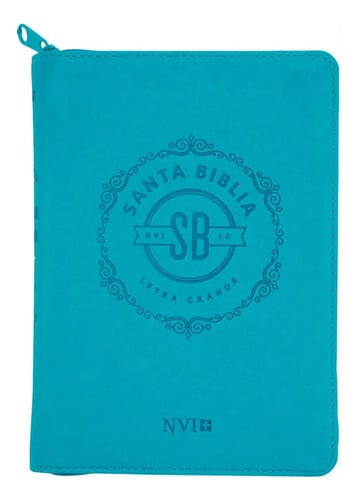 Biblia Nvi Tamaño Compacto, Sentipiel  Turquesa Con Cierre