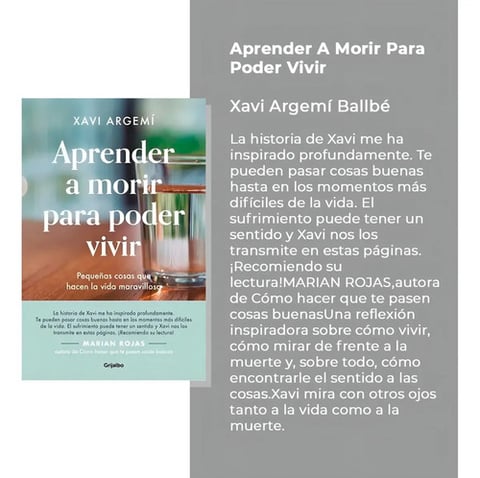 Libro Aprender A Morir Para Poder Vivir - Argemã­ Ballbã©...