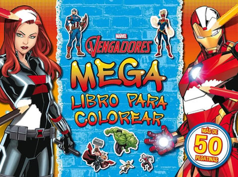 Mega Libro Para Colorear Los Vengadores Marvel Pegatinas