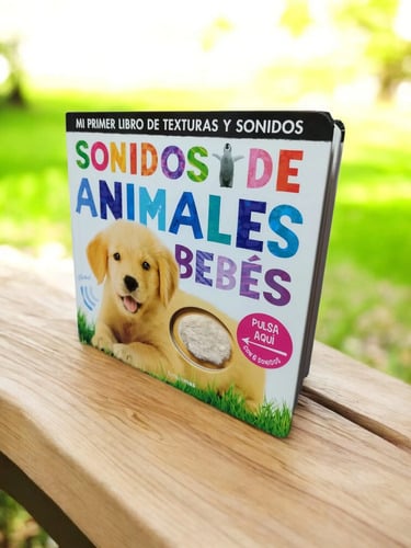 Sonidos De Animales Bebés Libro Sensorial Sonajero