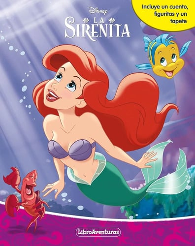 La Sirenita Libroaventuras Cuento, Figuritas Y Un Tapete