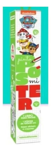 Pinto Mi Poster Paw Patrol Libro + Poster + 6 Crayones