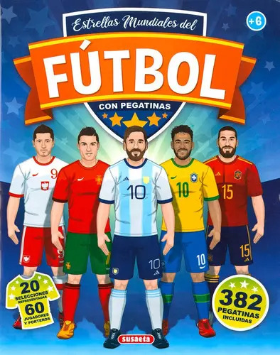 Estrellas Mundiales Del Futbol Con Pegatinas, De Susaeta, Equipo. Editorial Susaeta, Tapa Blanda En Español