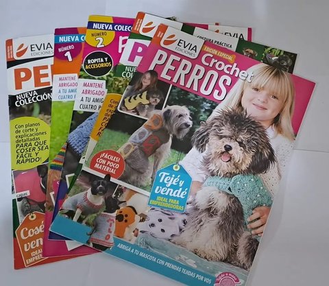Pack 5 Revistas De Crochet Para Perros Tejido Mascotas
