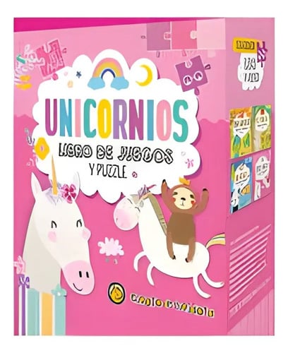 Unicornios - Libro De Juegos Y Puzzle, De Vv. Aa.., Vol. 1. Editorial El Gato De Hojalata, Tapa Blanda En Español, 2024