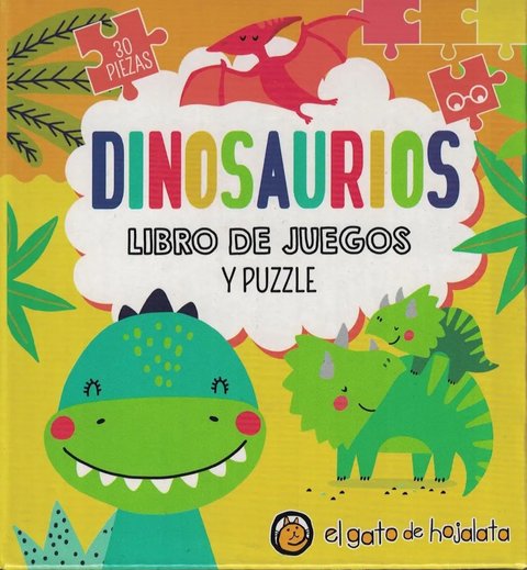 Dinosaurios Libro De Juegos Y Puzzle: Libro De Juegos Y Puzzle, Vol. 1. Editorial El Gato De Hojalata, Tapa Tapa Blanda En Español