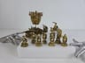 Lote 11 Figuras Japonesas Fortuna Resina Simil Marfil Dioses Beige — imagen 3