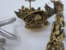Lote 11 Figuras Japonesas Fortuna Resina Simil Marfil Dioses Beige — imagen 6