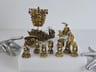 Lote 11 Figuras Japonesas Fortuna Resina Simil Marfil Dioses Beige — imagen 1